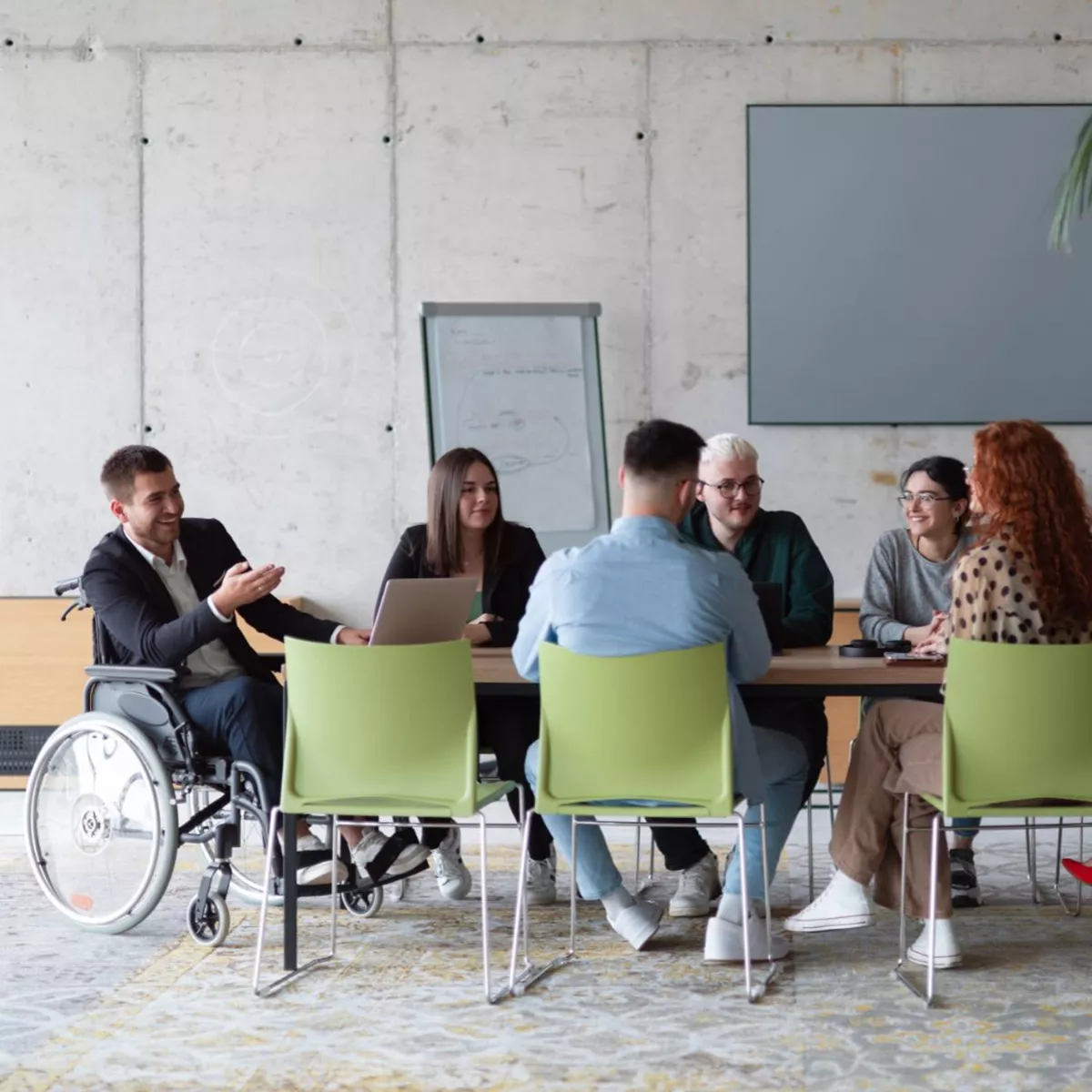 Shutterstock Bought 130924 Group Meeting Diverse Disabled Happy
