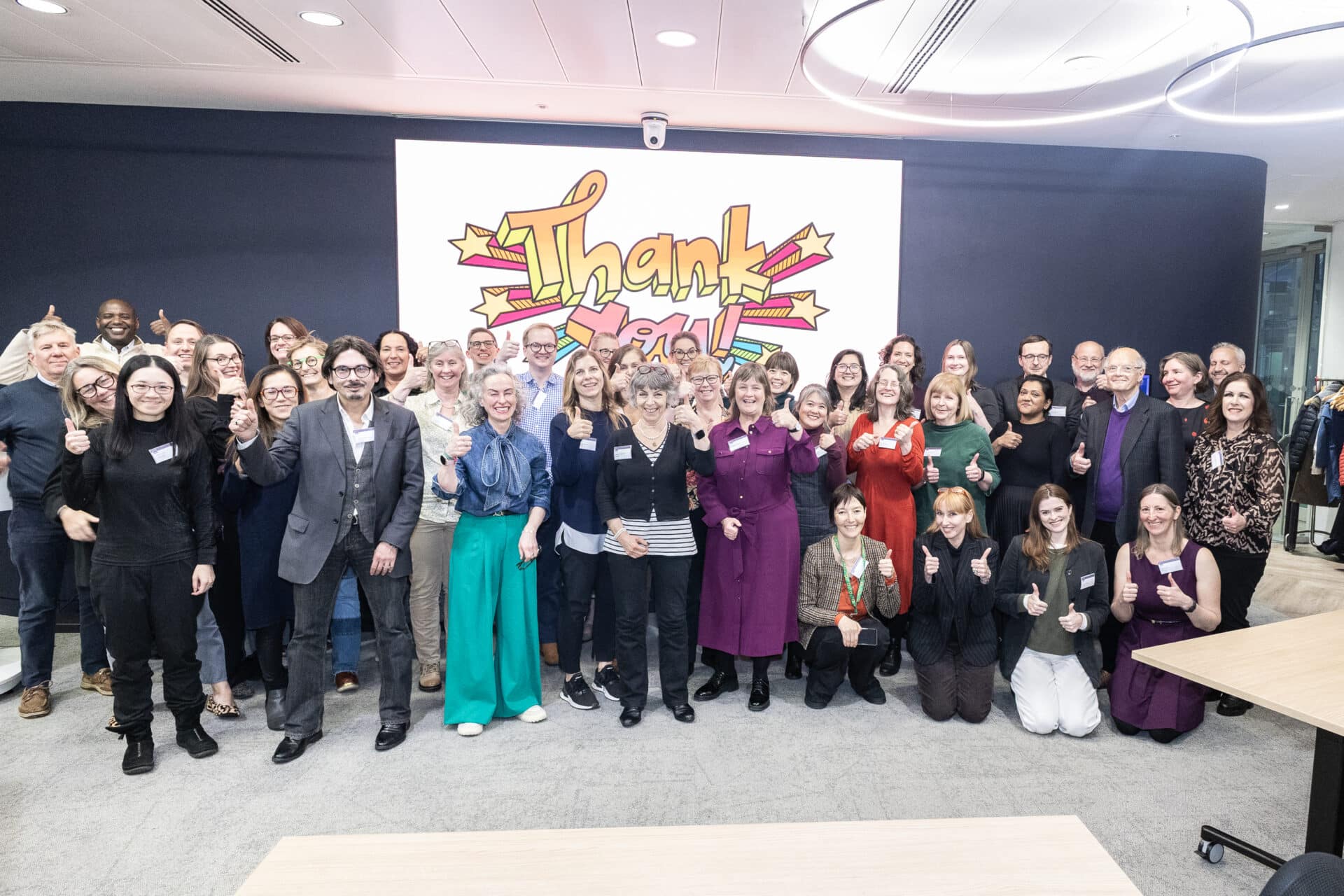 Group photo of about 50 people celebrating LawCare's volunteers and champions November 2025